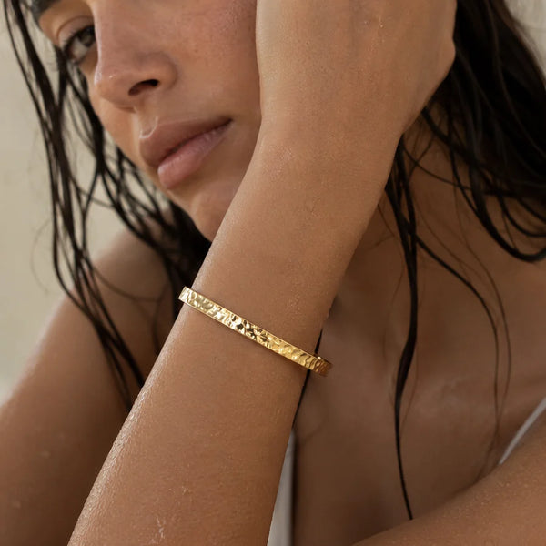 Maribel Hammered Bangle Bracelet