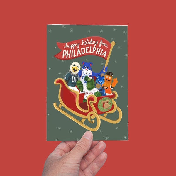 Philadelphia Mascots Holiday Greeting Card