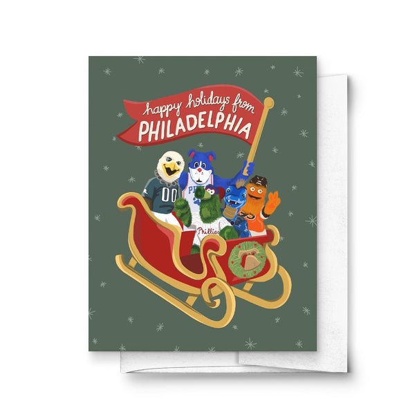 Philadelphia Mascots Holiday Greeting Card
