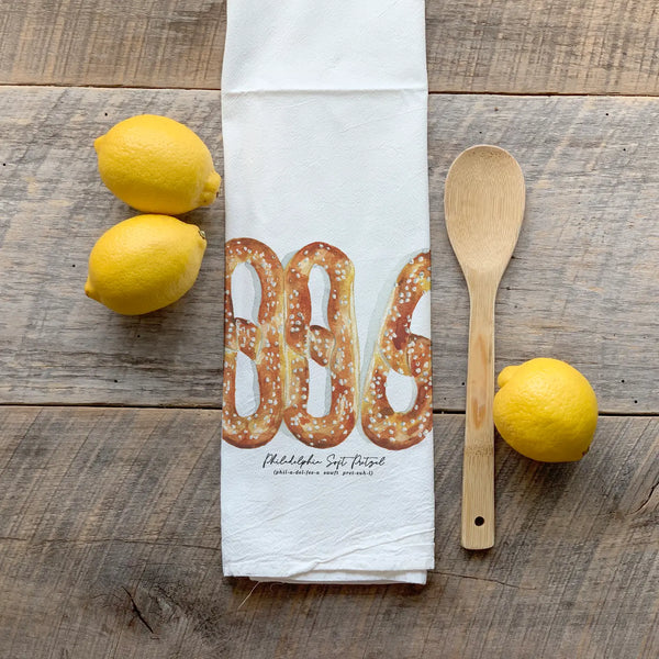 Philadelphia Soft Pretzel Flour Sack Towel