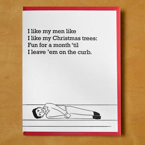 Men Are Like Trees Christmas Holiday Greeting Card