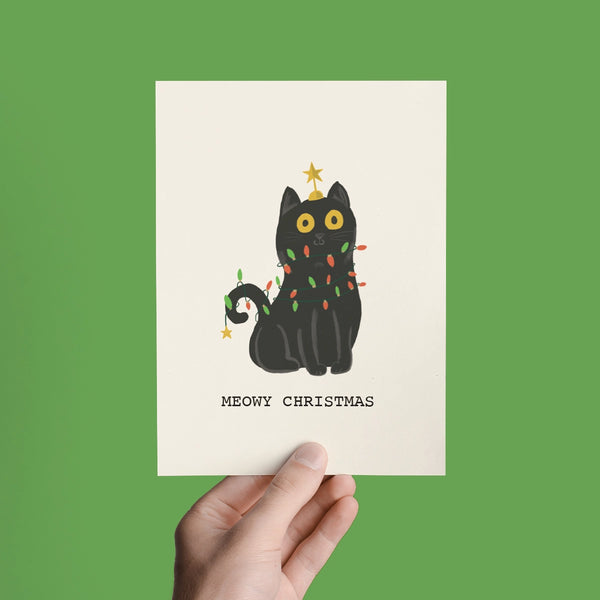 Have A Meowy Christmas Holiday Greeting Card