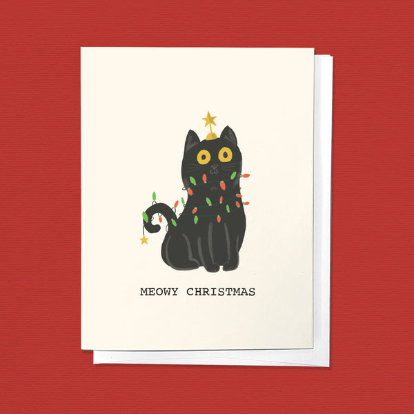 Have A Meowy Christmas Holiday Greeting Card