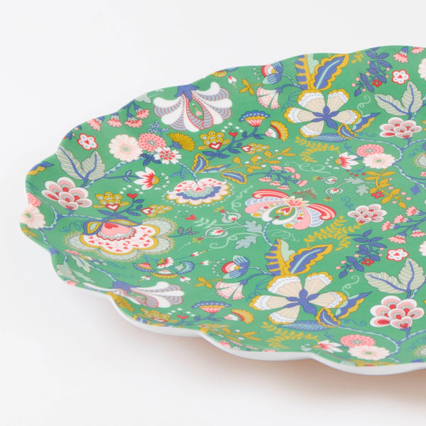 Liberty Garden Green Floral Mabelle Reusable Small Platter