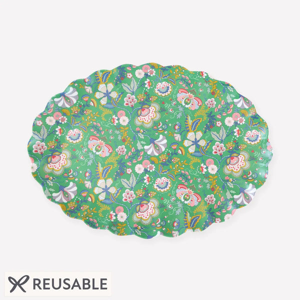 Liberty Garden Green Floral Mabelle Reusable Small Platter