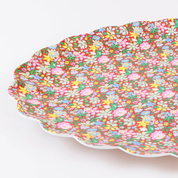 Liberty Julia Star Red Floral Reusable Large Platter