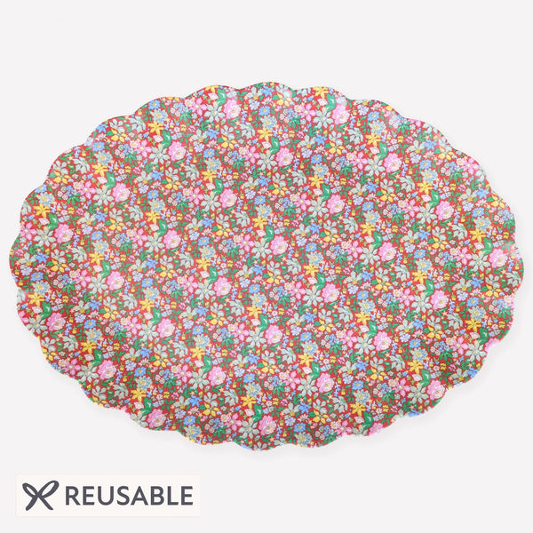 Liberty Julia Star Red Floral Reusable Large Platter