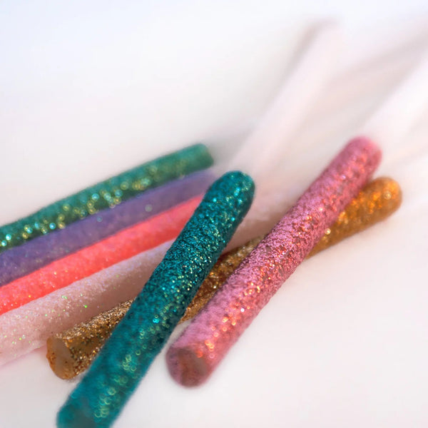 Multicolor Glitter Dipped Candles