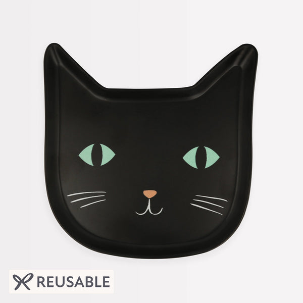 Reusable Black Cat Plate