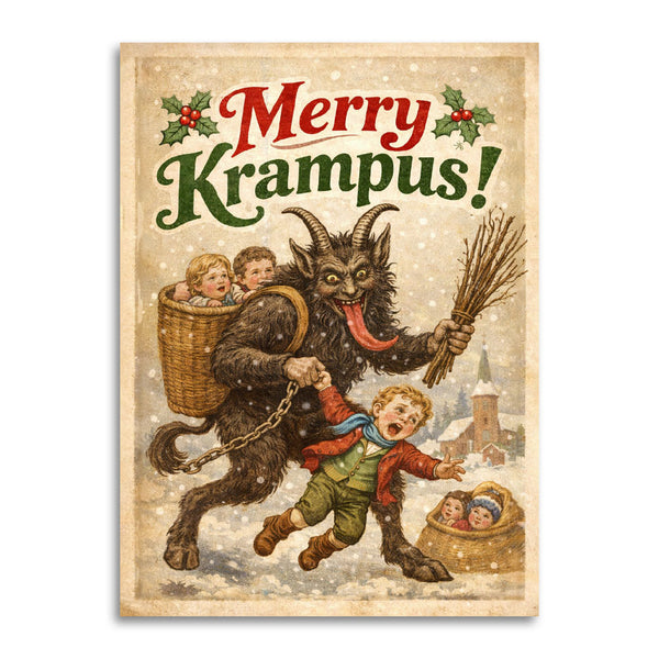 Merry Krampus Holiday Greeting Card