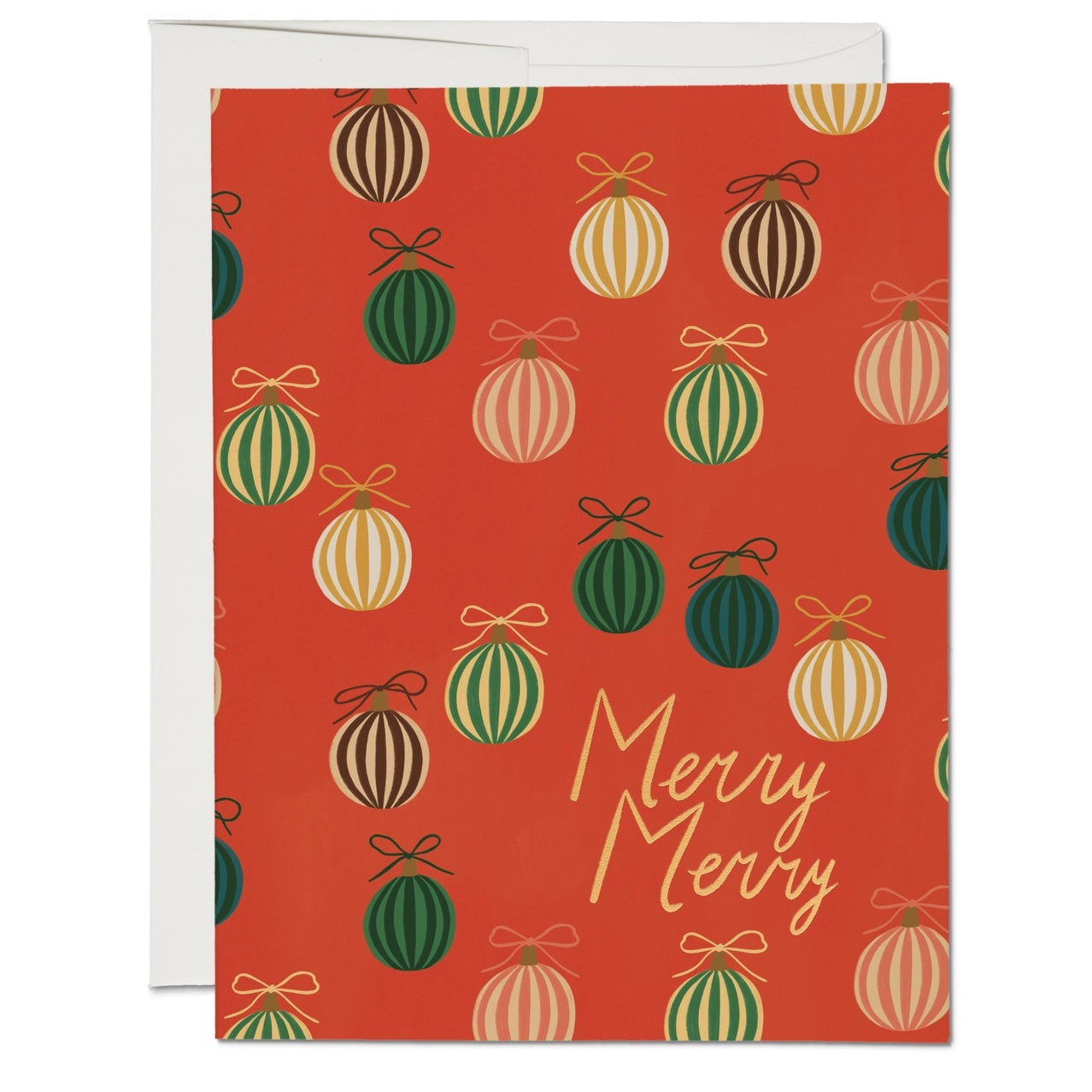 Merry Merry Ornaments Holiday Greeting Card