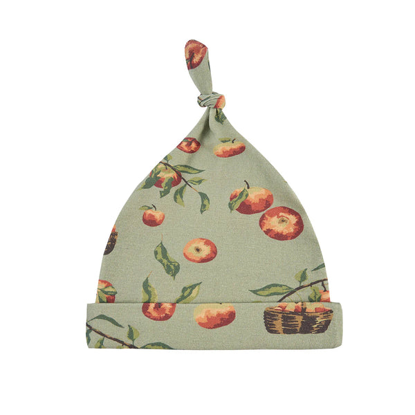 Milkbarn Organic Cotton Knotted Hat Apple Orchard 3-6mo