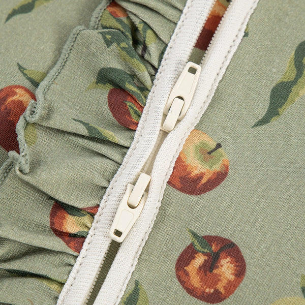 Milkbarn Apple Orchard Cotton Ruffle Footed Romper