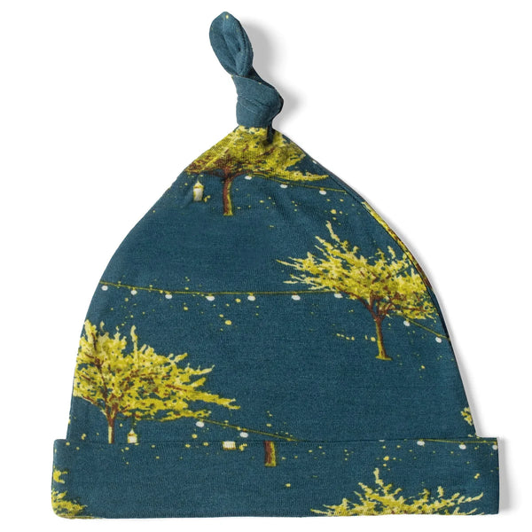 Milkbarn Bamboo Knotted Hat Firefly 3-6mo