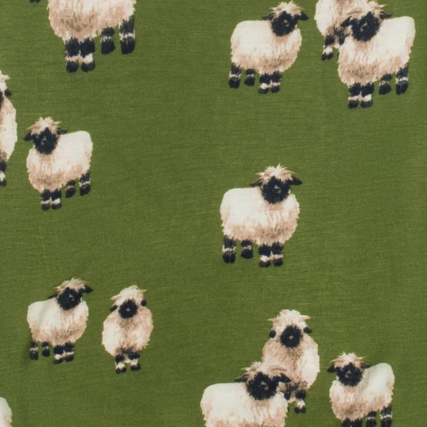 Milkbarn Valais Sheep Bamboo Muslin Two-Piece Burp Cloth Set