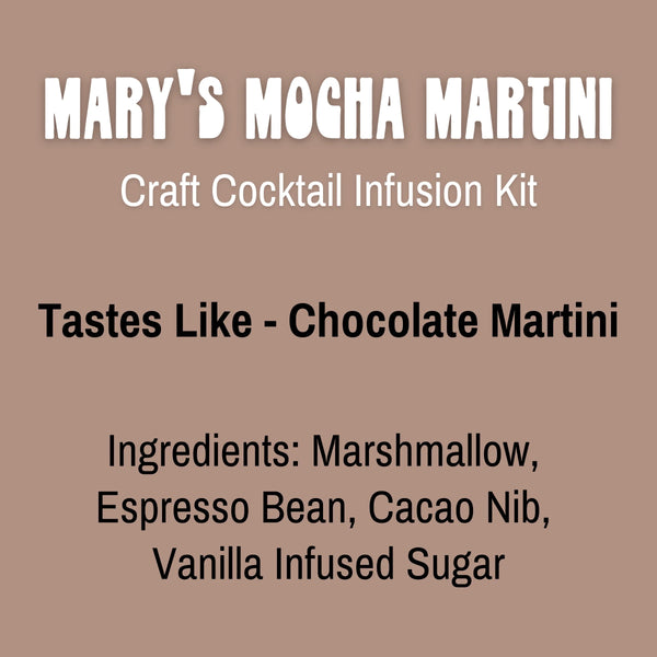 Lou's Libations Mary's Mocha Martini Cocktail Jar Infusion Kit