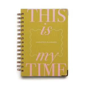 My Time Yellow Undated 13 Month Perpetual Planner