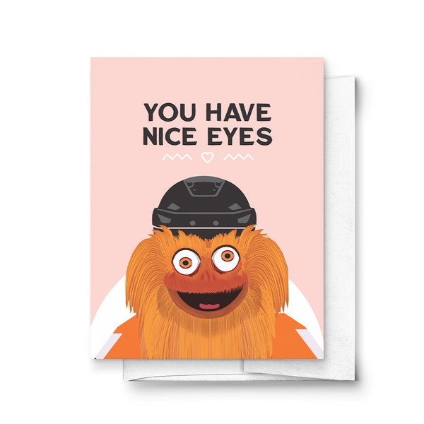 Gritty You Have Nice Eyes Valentine's Day Greeting Card