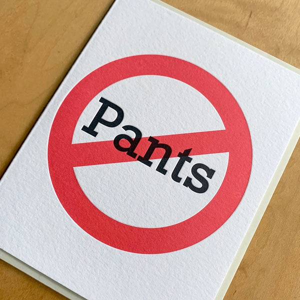 No Pants Valentine's Day Greeting Card