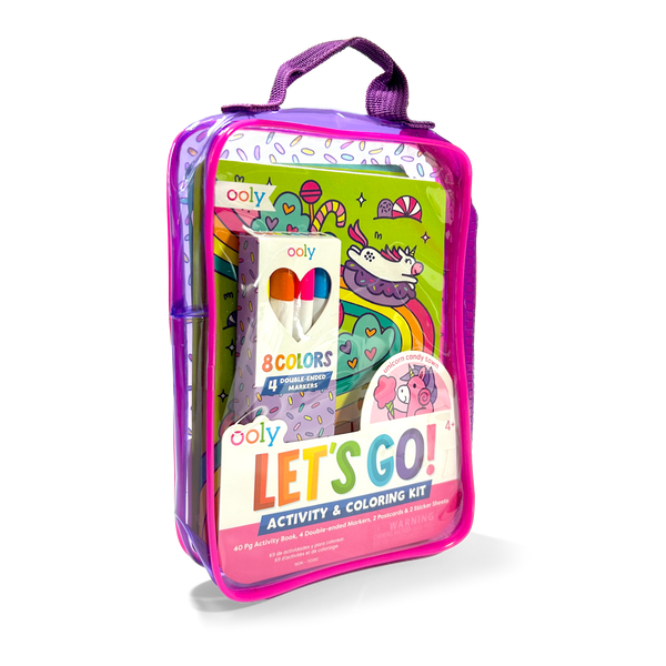 Let's Go! Activity & Coloring Kit - Unicorn Candy Town