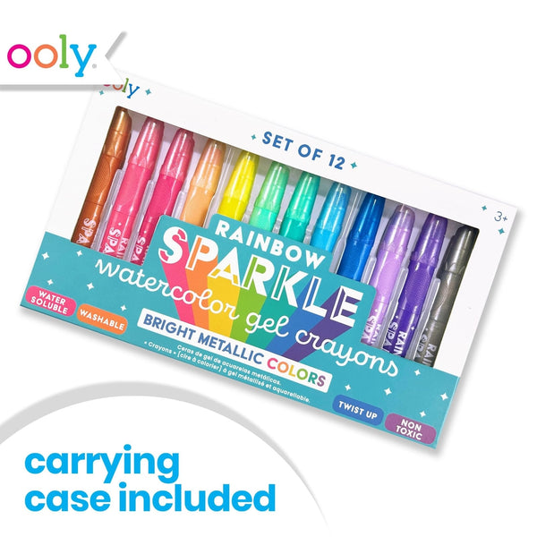 Rainbow Sparkle Watercolor Gel Crayons