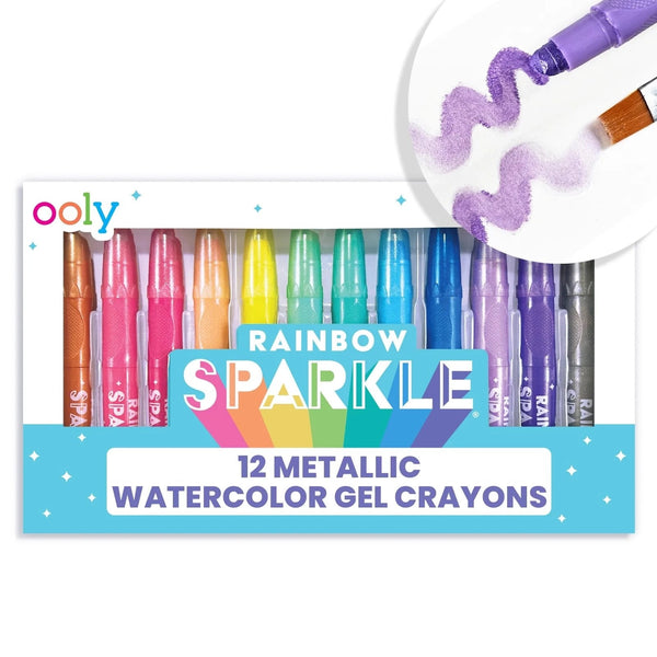 Rainbow Sparkle Watercolor Gel Crayons