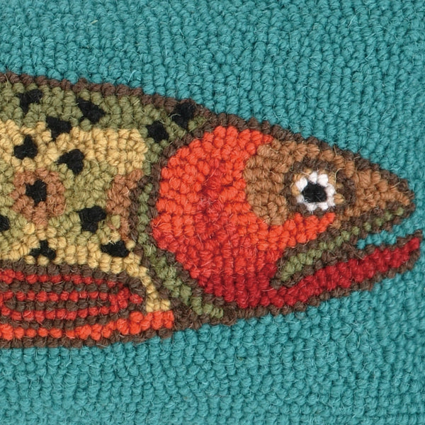 Orange Trout Hook Pillow