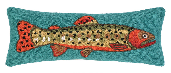 Orange Trout Hook Pillow