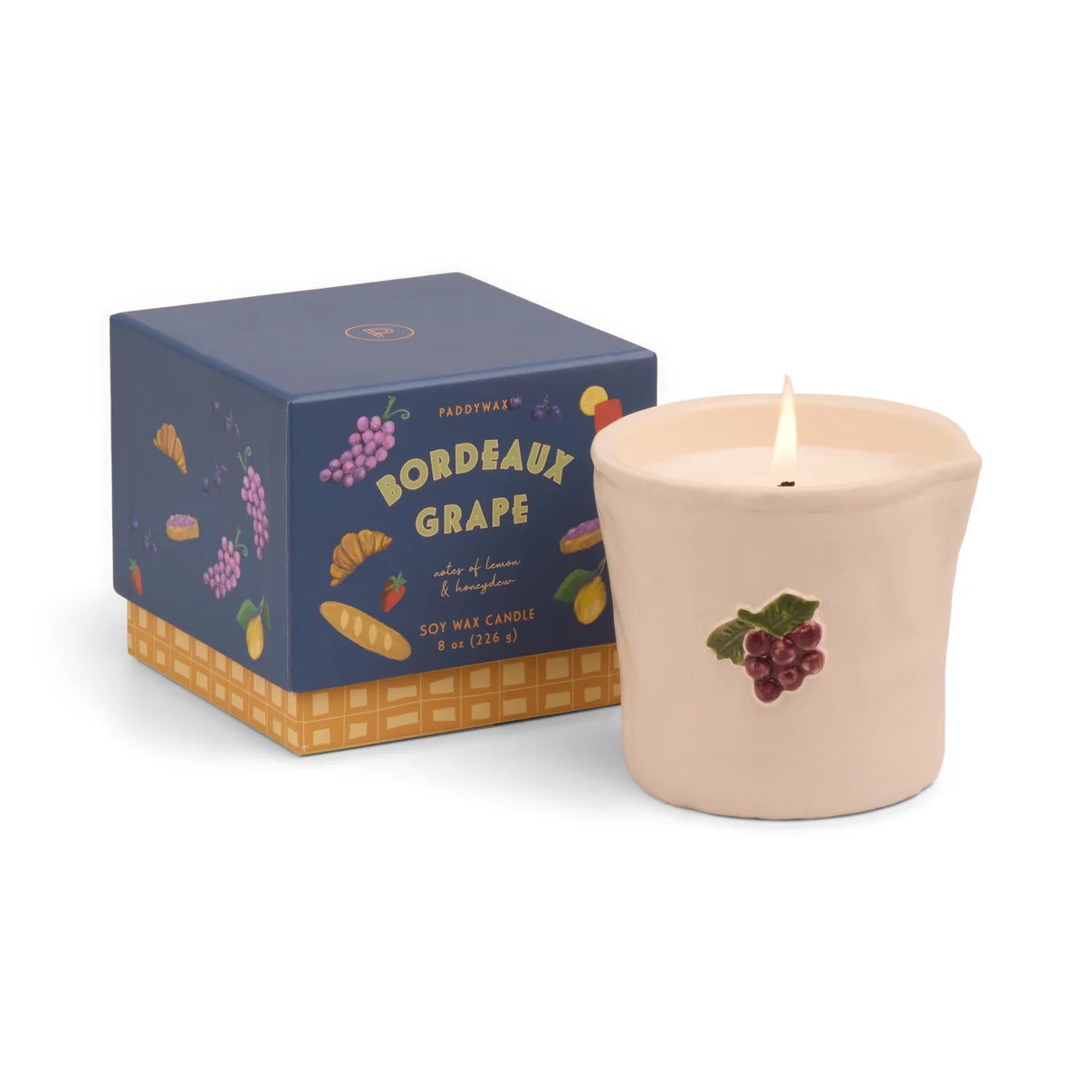 Bistro 8oz Ceramic Candle -  Bordeaux Grape