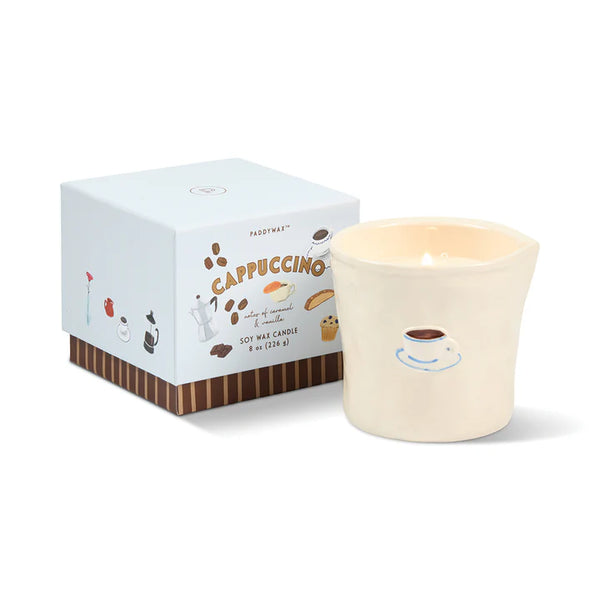 Bistro 8oz Ceramic Candle - Cappuccino