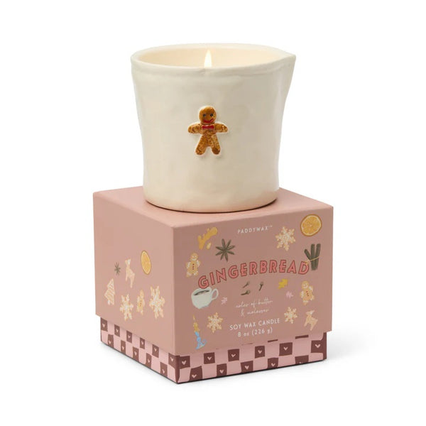 Bistro 8oz Ceramic Candle - Gingerbread