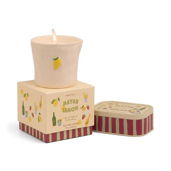 Bistro 8oz Ceramic Candle - Meyer Lemon