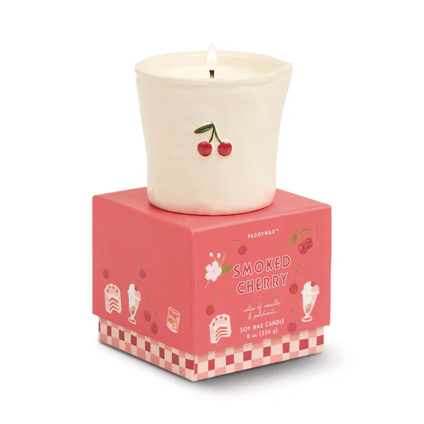 Bistro 8oz Ceramic Candle - Smoke Cherry