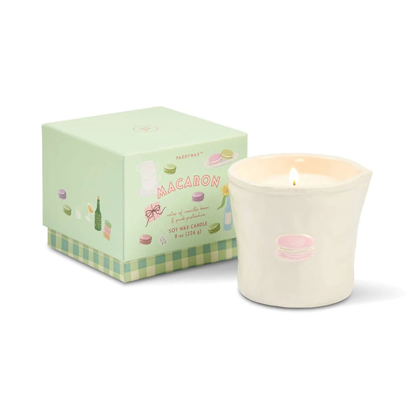 Bistro 8oz Ceramic Candle - Macaron