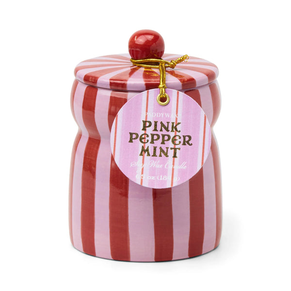 Cabana 6.5oz Candle w/ Lid - Pink Peppermint
