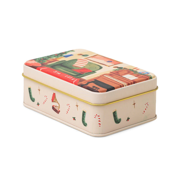 Paddywax Christmas Holiday Tin Candle - Pomegranate & Spruce