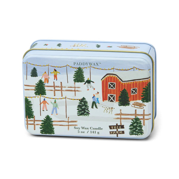 Paddywax Christmas Holiday Tin Candle - Tabac & Pine