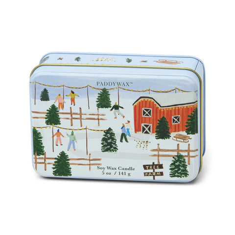 Paddywax Christmas Holiday Tin Candle - Tabac & Pine