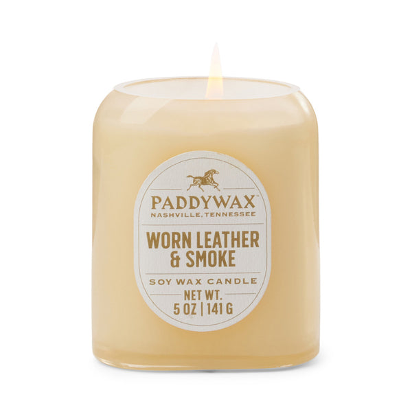 Paddywax Vista 5oz Candle - Worn Leather & Smoke