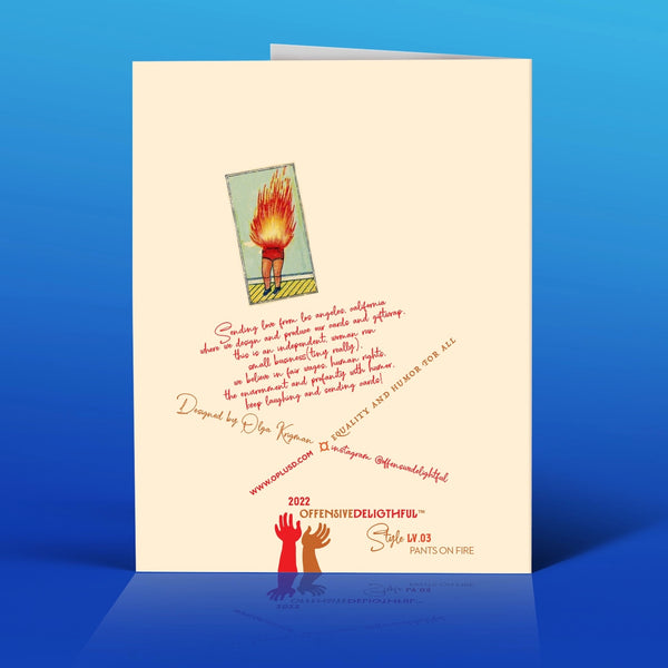 Pants On Fire Valentine's Day Greeting Card