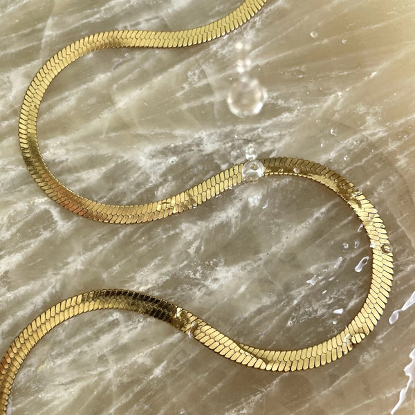 Paola Herringbone Chain Necklace