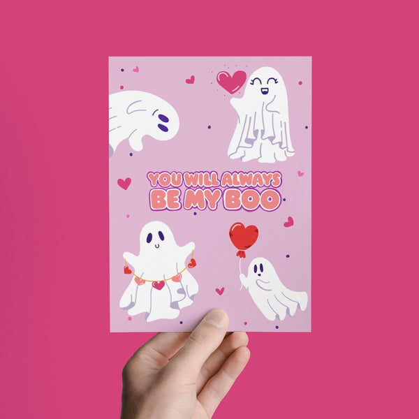 You Will Always Be My Boo Ghost Valentine's Day Greeting Card