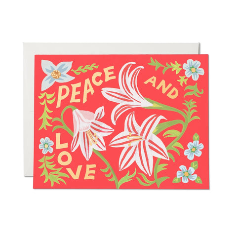 Peace and Love Holiday Greeting Card