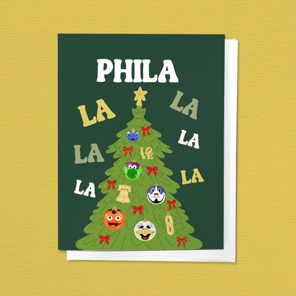 Phila La La La Philly Sports Christmas Holiday Greeting Card