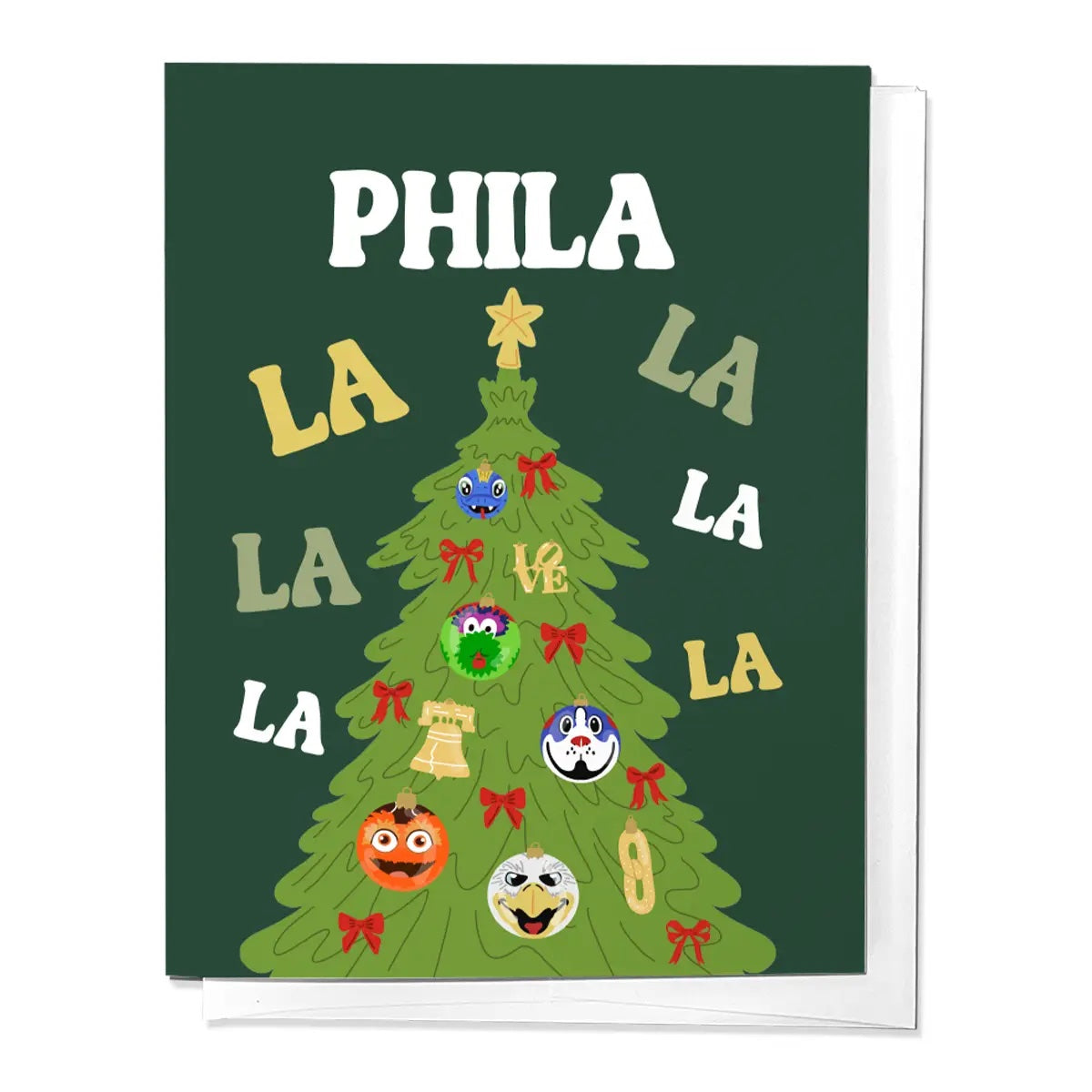 Phila La La La Philly Sports Christmas Holiday Greeting Card