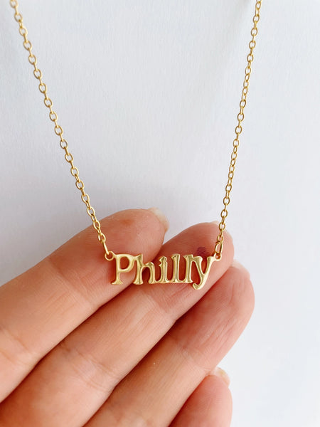 Philly Gold Charm Necklace