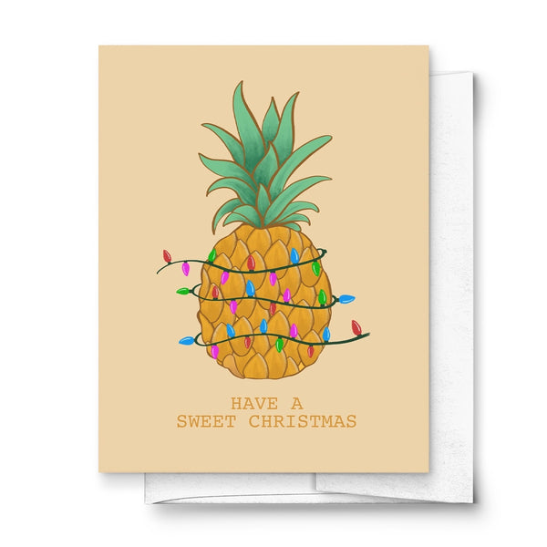 Sweet Christmas Pineapple Holiday Greeting Card