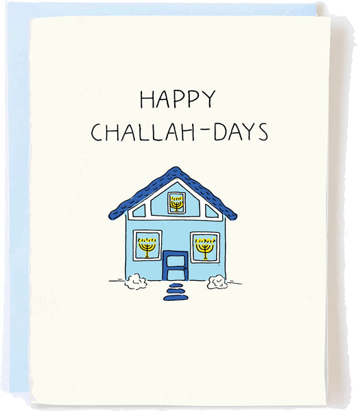 Happy Challah-Days Hanukkah Greeting Card