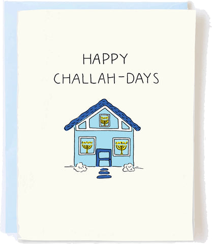 Happy Challah-Days Hanukkah Greeting Card