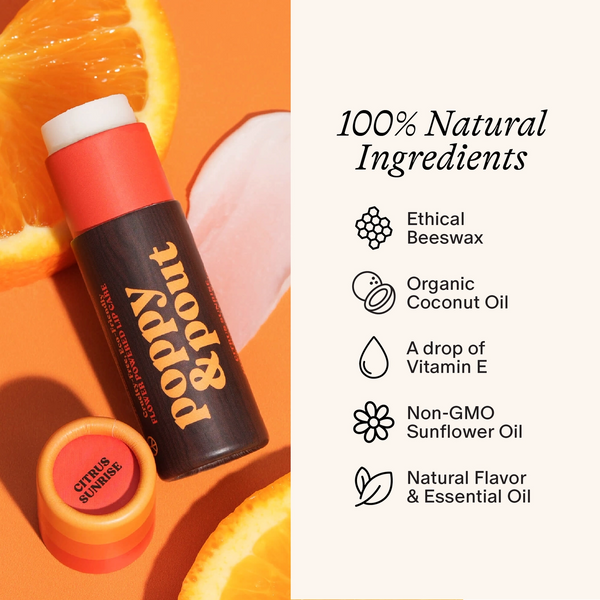 Poppy & Pout Retro Surf Citrus Sunrise Lip Balm